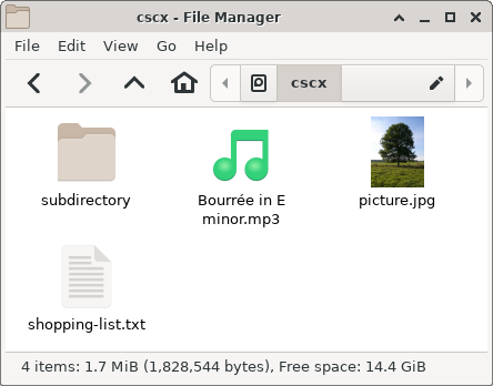 Graphical view of Files and Directories